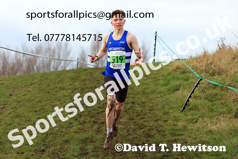 Mens under-20s 2024 NECAA Cross Country Champs., Temple Park, South Shields. Photo: David T. Hewitson/Sports for All Pics